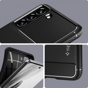 Etui Spigen Rugged Armor na Samsung Galaxy S21 FE - czarny mat