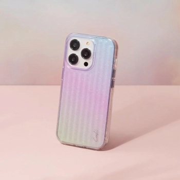 Etui UNIQ Coehl Linear na iPhone 14 Pro - niebiesko-różowe