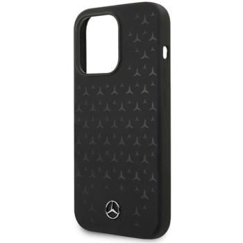 Etui Mercedes Silicone Stars Pattern MagSafe na iPhone 15 Pro - czarne
