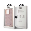 Etui Karl Lagerfeld Leather Monogram Metal Logo na iPhone 15 Pro - różowe