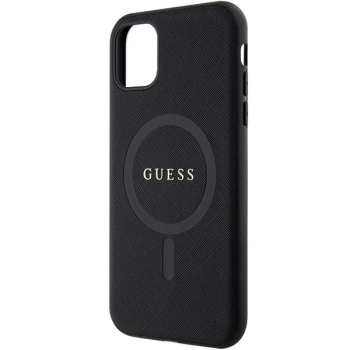 Etui Guess Saffiano MagSafe na iPhone 11 / Xr - czarne