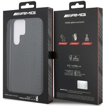 Etui AMG Carbon Stripe&Embossed na Samsung Galaxy S23 Ultra - czarne