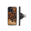 Etui z drewna i żywicy na iPhone 14 Pro Max MagSafe Bewood Unique Orange - pomarańczowo-czarne