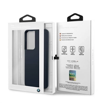 Etui BMW Silicone Signature na Samsung Galaxy S21 Ultra - granatowe