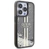Etui Guess Liquid Glitter Gold Stripes na iPhone 15 Pro Max - czarne