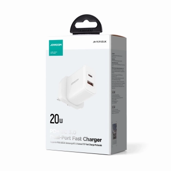Ładowarka UK Joyroom FlashSeries JR-TCF05 20W USB-A USB-C - biała