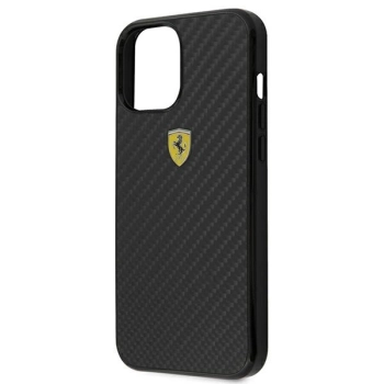 Etui Ferrari On Track Real Carbon na iPhone 12 Pro Max - czarne