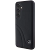 Etui Mercedes Leather Curved Stitches na Samsung Galaxy S24+ - czarne