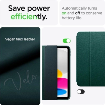 Etui Spigen Urban Fit na iPad 10.9'' 2022 - ciemnozielone