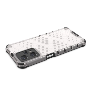 Honeycomb etui pancerny pokrowiec z żelową ramką Realme 9 Pro przezroczysty
