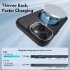 Etui ESR Classic Kickstand Halolock z MagSafe na iPhone 15 - przezroczysto-czarne