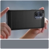 Carbon Case etui Realme C33 elastyczny silikonowy karbonowy pokrowiec czarne