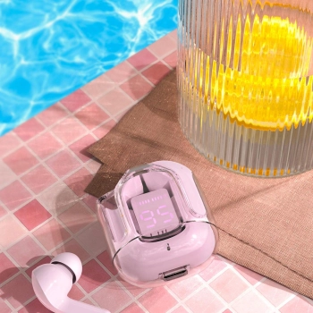 Acefast dokanałowe słuchawki bezprzewodowe TWS Bluetooth różowy (T6 pink lotus)