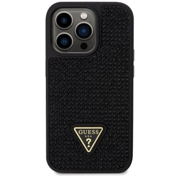 Etui Guess Rhinestone Triangle na iPhone 14 Pro - czarne