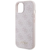 Etui Guess 4G Metal Gold Logo na iPhone 15 Plus - różowe