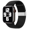 Strap Fabric opaska do Watch 9 / 8 / 7 / 6 / SE / 5 / 4 / 3 / 2 (41mm / 40mm / 38mm) pleciony materiałowy pasek bransoletka do zegarka czarny (5)