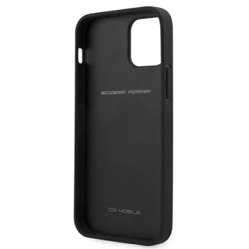 Etui Ferrari On Track Carbon Stripe na iPhone 12 Pro Max - czerwone