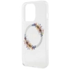 Etui Guess IML Flowers Wreatch MagSafe na iPhone 15 Pro - przezroczyste