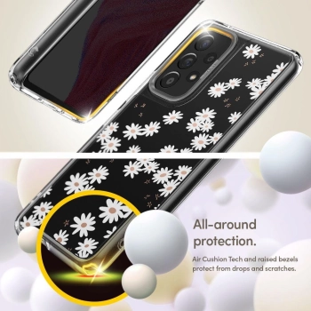 Etui Spigen Cyrill Cecile na Samsung Galaxy A53 5G - białe kwiaty