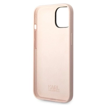 Etui Karl Lagerfeld Silicone Karl's Head na iPhone 14 - różowe