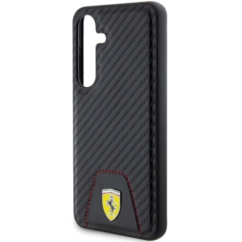 Etui Ferrari Carbon Stitched Bottom na Samsung Galaxy S24 - czarne
