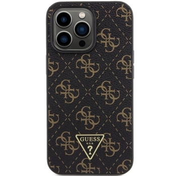 Etui Guess 4G Triangle Metal Logo na iPhone 15 Pro Max - czarne