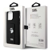 Etui Karl Lagerfeld Gripstand Saffiano Choupette Pins na iPhone 13 Pro / 13 - czarne
