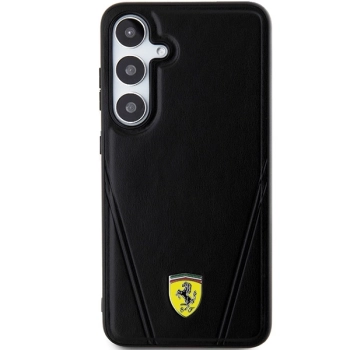 Etui Ferrari Hot Stamp V Lines MagSafe na Samsung Galaxy S24+ - czarne