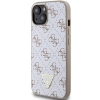 Etui Guess 4G Triangle Metal Logo na iPhone 15 / 14 / 13 - białe