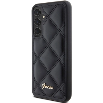 Etui Guess Quilted Metal Logo na Samsung Galaxy S23 FE - czarne