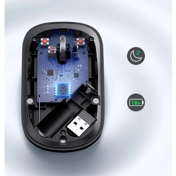 Ugreen poręczna myszka bezprzewodowa USB szary (MU001)