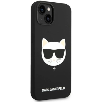 Etui Karl Lagerfeld Silicone Choupette Head MagSafe na iPhone 14 Plus - czarne
