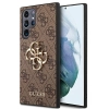 Etui Guess 4G Big Metal Logo na Samsung Galaxy S22 Ultra - brązowe