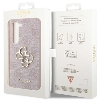 Etui Guess 4G Big Metal Logo na Samsung Galaxy S23 - różowe