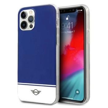 Etui Mini Morris Stripe Collection iPhone 12 Pro Max - granatowe