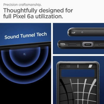 Etui Spigen Rugged Armor na Google Pixel 6A - czarny mat
