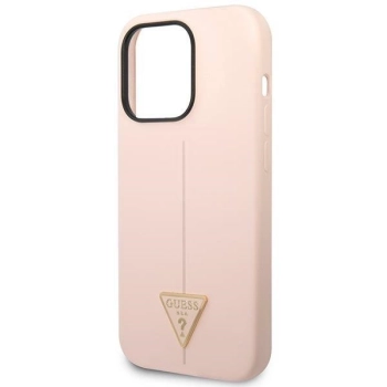 Etui Guess Silicone Triangle na iPhone 14 Pro - różowe