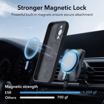 Etui ESR Cloud Halolock MagSafe na iPhone 15 Pro Max - czarne
