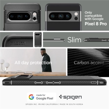 Etui Spigen Rugged Armor na Google Pixel 8 Pro - czarny mat