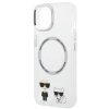 Etui Karl Lagerfeld Karl&Choupette Aluminium MagSafe na iPhone 14 Plus - przezroczyste