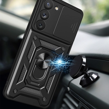 Hybrid Armor Camshield etui do Samsung Galaxy A34 5G pancerny pokrowiec z osłoną na aparat niebieskie