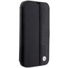 Etui BMW Leather Textured & Stripe na iPhone 14 Pro Max - czarne