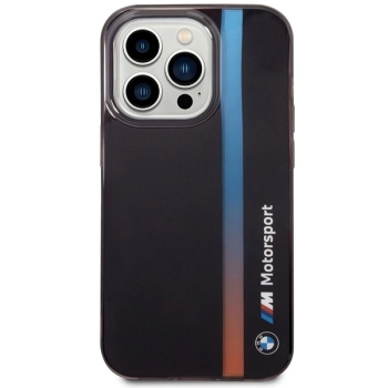 Etui BMW IML Tricolor Stripe na iPhone 14 Pro - czarne