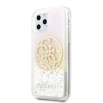 Etui Guess Gradient Liquid Glitter Circle Logo na iPhone 11 Pro Max - przezroczyste