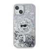 Etui Karl Lagerfeld Liquid Glitter Choupette Head MagSafe na iPhone 13 - przezroczyste