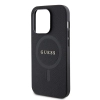 Etui Guess Saffiano MagSafe do iPhone 15 Pro - czarne