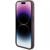 Etui Guess Grip Stand 4G Triangle Strass na iPhone 15 Pro - brązowe