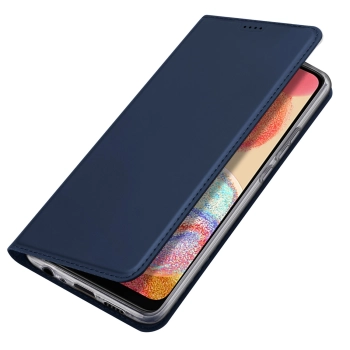 Dux Ducis Skin Pro etui do Samsung Galaxy A04e pokrowiec z klapką portfel na kartę podstawka niebieskie