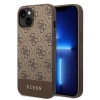 Etui Guess 4G Stripe Collection na iPhone 14 Plus - brązowe