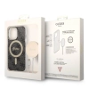 Etui Guess 4G Print MagSafe na iPhone 13 Pro Max + ładowarka indukcyjna - czarne